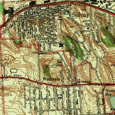 United States Geological Survey Syracuse West, NY (1939, 31680-Scale) digital map