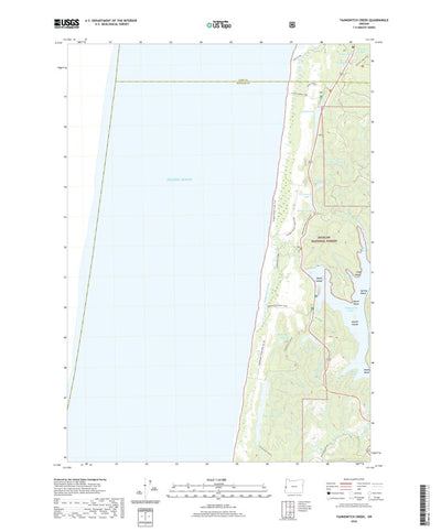 United States Geological Survey Tahkenitch Creek, OR (2020, 24000-Scale) digital map