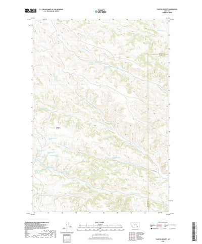 United States Geological Survey Taintor Desert, MT (2020, 24000-Scale) digital map