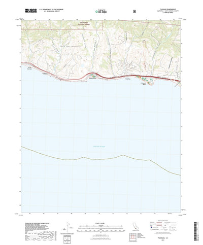 United States Geological Survey Tajiguas, CA (2021, 24000-Scale) digital map