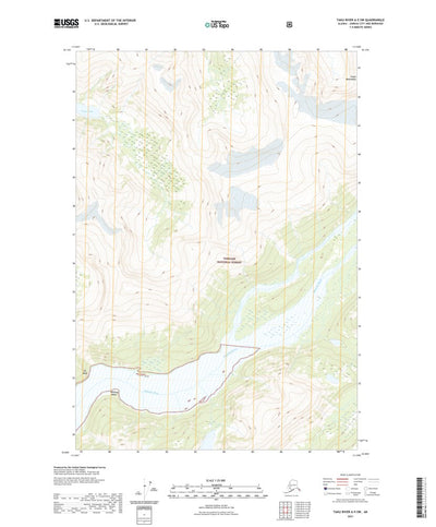 United States Geological Survey Taku River A-5 SW, AK (2021, 25000-Scale) digital map