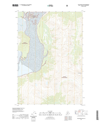 United States Geological Survey Taku River B-6 NW, AK (2021, 25000-Scale) digital map