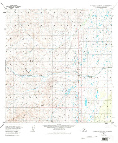 United States Geological Survey Talkeetna Mountains A-1, AK (1949, 63360-Scale) digital map