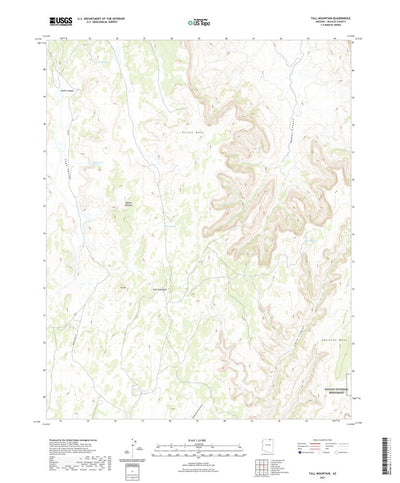 United States Geological Survey Tall Mountain, AZ (2021, 24000-Scale) digital map
