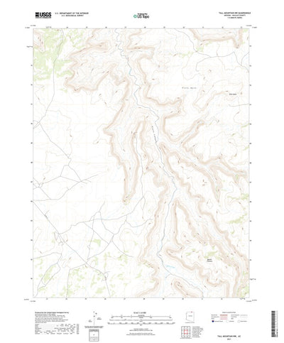United States Geological Survey Tall Mountain NW, AZ (2021, 24000-Scale) digital map