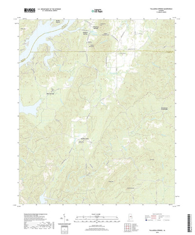 United States Geological Survey Talladega Springs, AL (2020, 24000-Scale) digital map