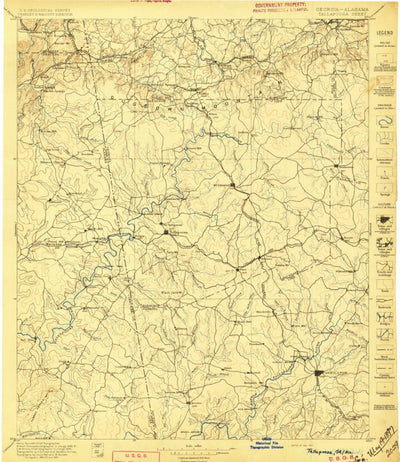 United States Geological Survey Tallapoosa, GA-AL (1897, 125000-Scale) digital map