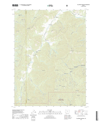 United States Geological Survey Tallowbox Mountain, OR (2020, 24000-Scale) digital map