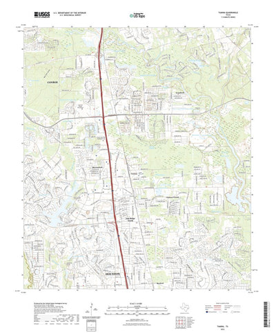 United States Geological Survey Tamina, TX (2022, 24000-Scale) digital map