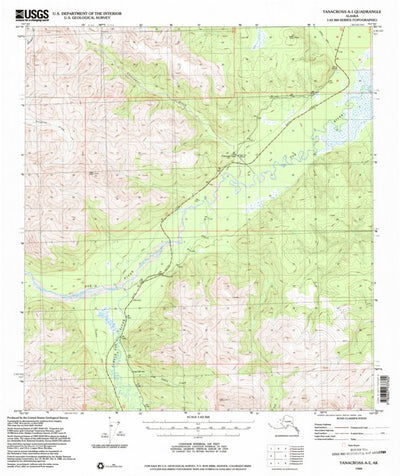 United States Geological Survey Tanacross A-5, AK (1948, 63360-Scale) digital map