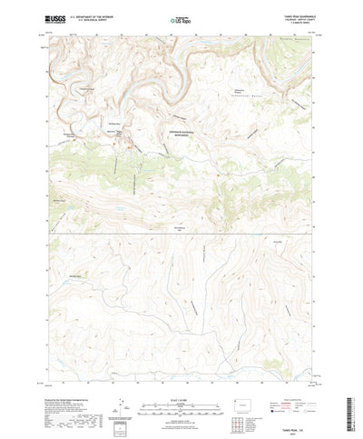 United States Geological Survey Tanks Peak, CO (2022, 24000-Scale) digital map