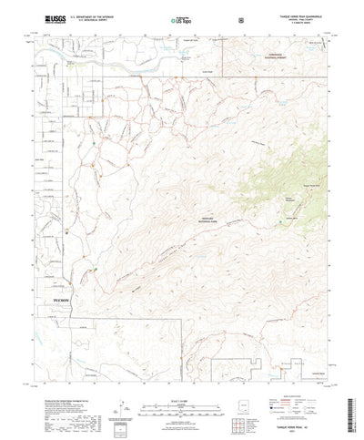 United States Geological Survey Tanque Verde Peak, AZ (2021, 24000-Scale) digital map