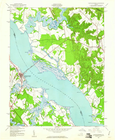 United States Geological Survey Tappahannock, VA (1944, 24000-Scale) digital map