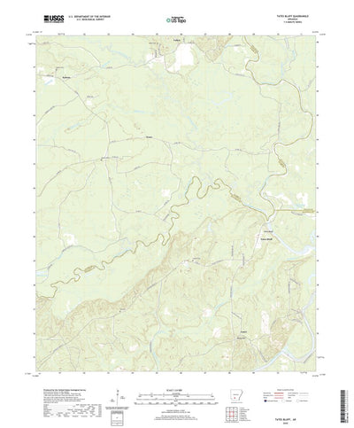 United States Geological Survey Tates Bluff, AR (2020, 24000-Scale) digital map