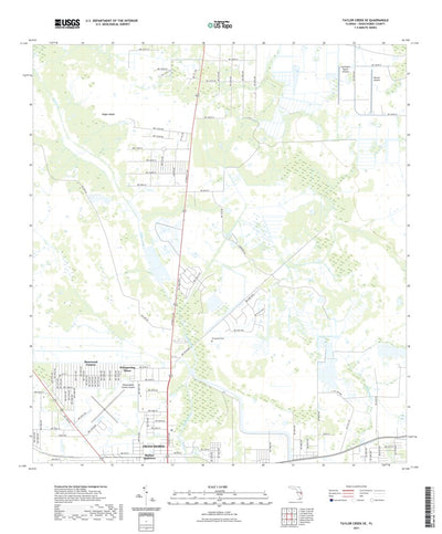 United States Geological Survey Taylor Creek SE, FL (2021, 24000-Scale) digital map