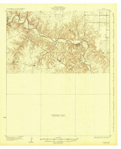 United States Geological Survey Teacup Mountain, TX (1932, 62500-Scale) digital map