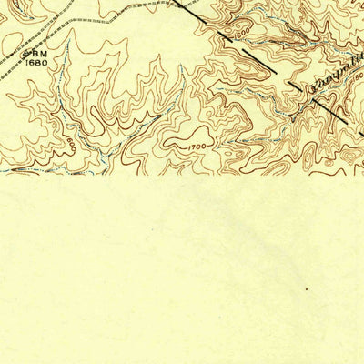 United States Geological Survey Teacup Mountain, TX (1932, 62500-Scale) digital map