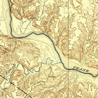 United States Geological Survey Teacup Mountain, TX (1932, 62500-Scale) digital map