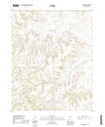 United States Geological Survey Tegarden NW, OK (2022, 24000-Scale) digital map