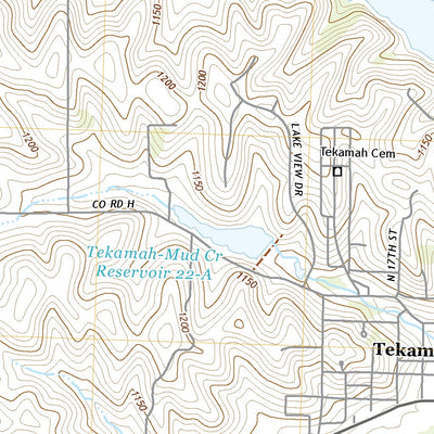 United States Geological Survey Tekamah, NE (2021, 24000-Scale) digital map