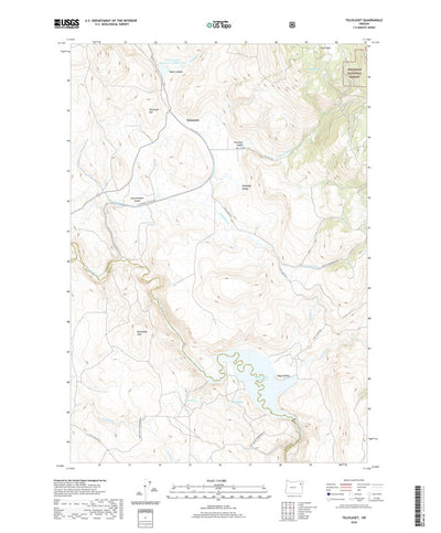 United States Geological Survey Telocaset, OR (2020, 24000-Scale) digital map