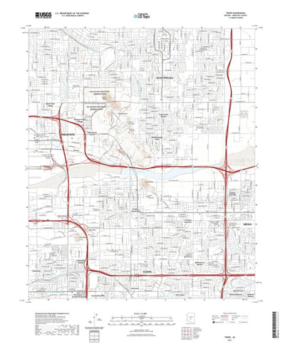 United States Geological Survey Tempe, AZ (2021, 24000-Scale) digital map