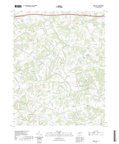United States Geological Survey Temple Hill, KY (2022, 24000-Scale) digital map