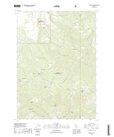 United States Geological Survey Temple Peak, ID (2020, 24000-Scale) digital map
