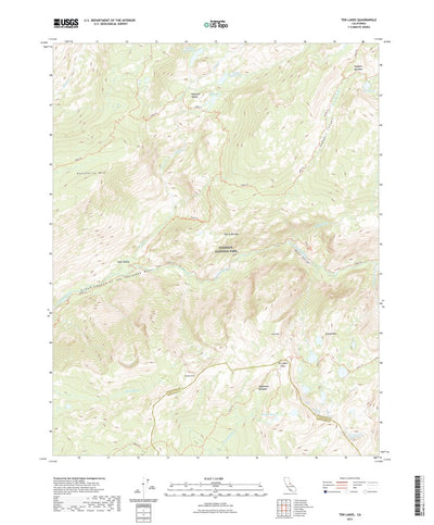 United States Geological Survey Ten Lakes, CA (2021, 24000-Scale) digital map