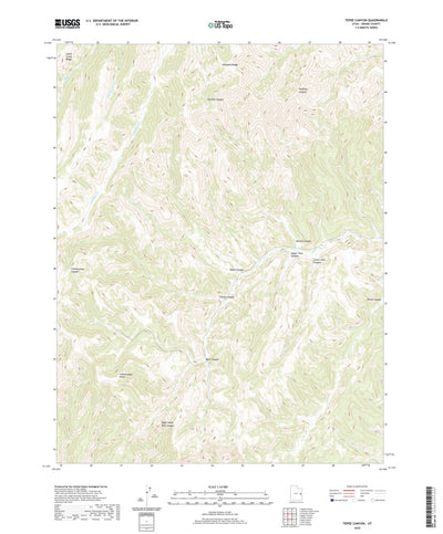 United States Geological Survey Tepee Canyon, UT (2020, 24000-Scale) digital map