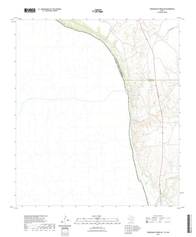United States Geological Survey Tequesquite Creek SW, TX (2022, 24000-Scale) digital map