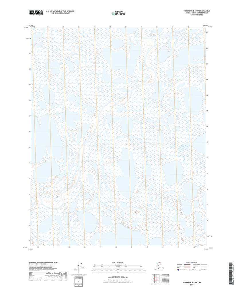 Teshekpuk B-3 NW, AK (2020, 25000-Scale) Map by United States ...