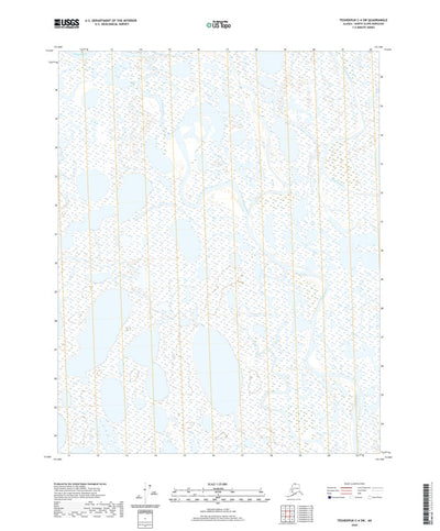 United States Geological Survey Teshekpuk C-4 SW, AK (2020, 25000-Scale) digital map