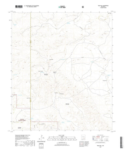 United States Geological Survey Texas Hill, NM (2020, 24000-Scale) digital map