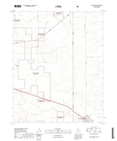 United States Geological Survey Texline North, TX (2022, 24000-Scale) digital map