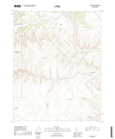United States Geological Survey The Barracks, UT (2020, 24000-Scale) digital map