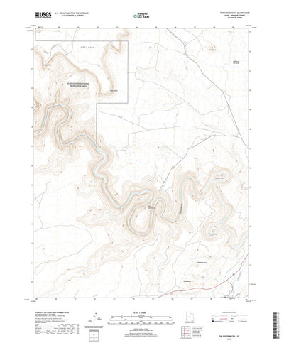 United States Geological Survey The Goosenecks, UT (2020, 24000-Scale) digital map