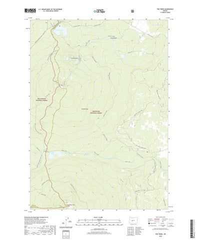 United States Geological Survey The Twins, OR (2020, 24000-Scale) digital map