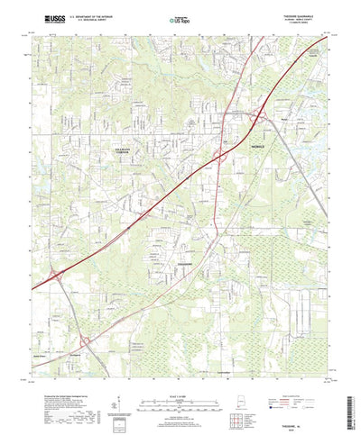 United States Geological Survey Theodore, AL (2020, 24000-Scale) digital map