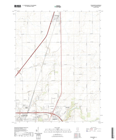United States Geological Survey Thomasboro, IL (2021, 24000-Scale) digital map