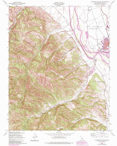 United States Geological Survey Thompson Canyon, CA (1949, 24000-Scale) digital map