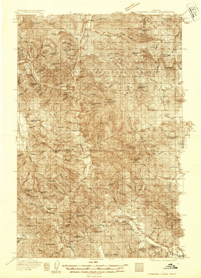 United States Geological Survey Thompson, MT (1935, 96000-Scale) digital map