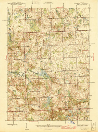 United States Geological Survey Thornville, MI (1945, 24000-Scale) digital map