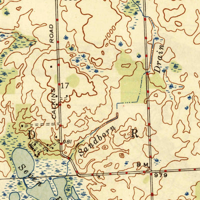 United States Geological Survey Thornville, MI (1945, 24000-Scale) digital map