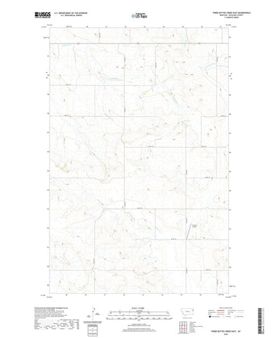United States Geological Survey Three Buttes Creek East, MT (2020, 24000-Scale) digital map