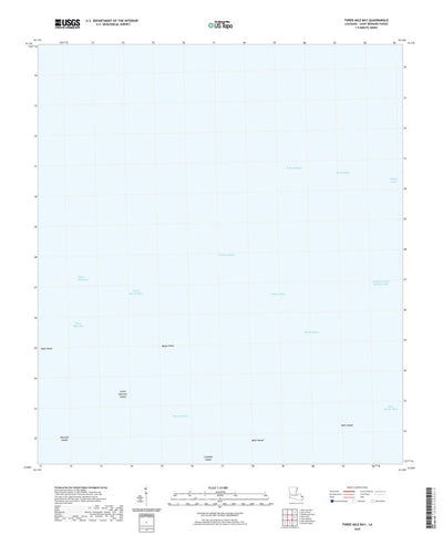 United States Geological Survey Three Mile Bay, LA (2020, 24000-Scale) digital map