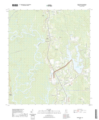 United States Geological Survey Three Rivers, MS (2020, 24000-Scale) digital map