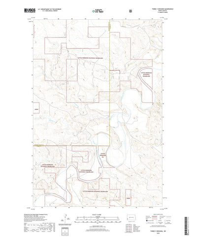 United States Geological Survey Three V Crossing, ND (2020, 24000-Scale) digital map