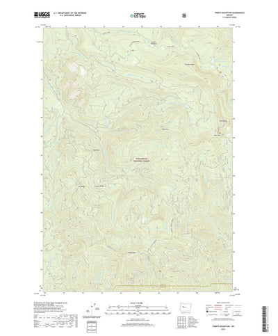United States Geological Survey Tidbits Mountain, OR (2020, 24000-Scale) digital map
