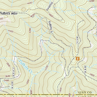 United States Geological Survey Tidbits Mountain, OR (2020, 24000-Scale) digital map